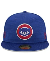 New Era Men's Royal Chicago Cubs 2024 Clubhouse 59FIFTY Fitted Hat