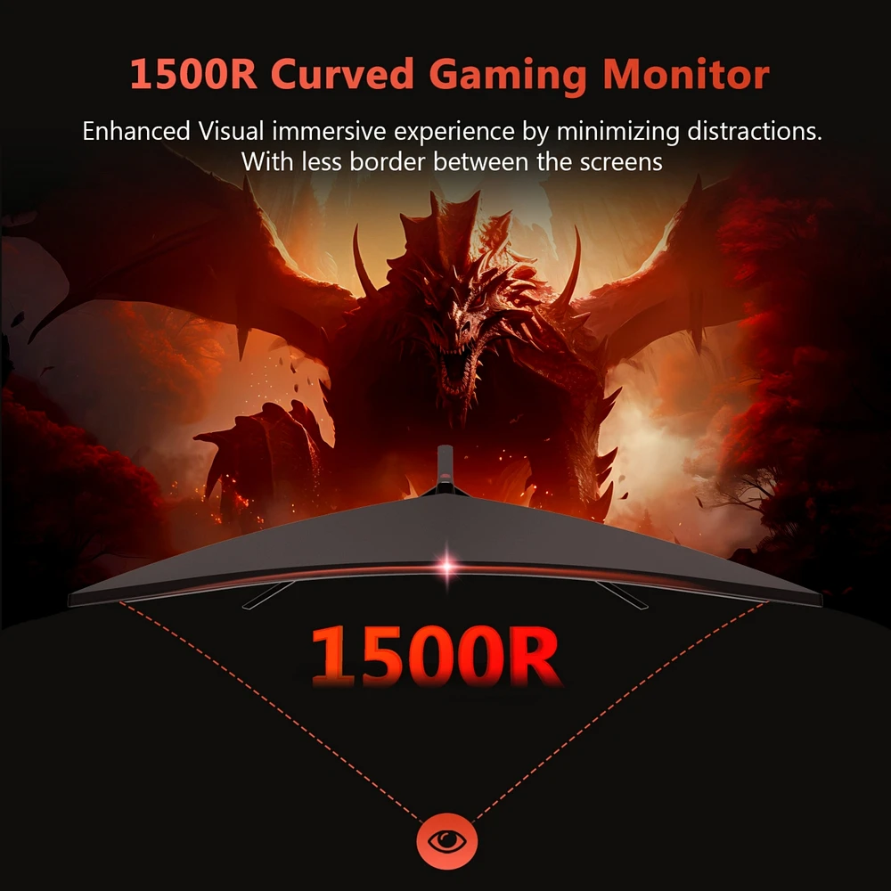 Z-edge 30 inch Uwfhd 2560 x 1080 21:9 Ultra Wide 200 Hz 1 ms 1500R Curved Gaming Monitor, FreeSync, Pip / Pbp, Hdmi x 2, Dp x 2,