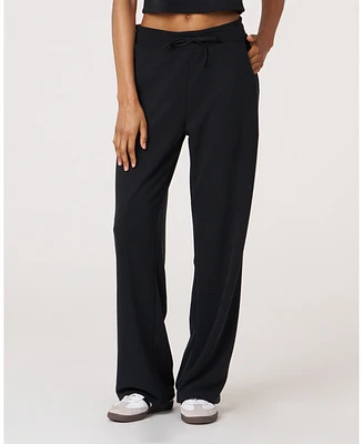 Rebody Active Women's Retreat Waffle Wide Leg Pant 30"