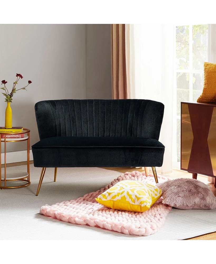 Delicia Contemporary Tufted Back Loveseat