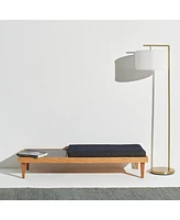 Brightech Montage Modern 60" Led Arc Floor Lamp with Pleated Fabric Drum Shade, Smart Plug Compatible, Bulb Included