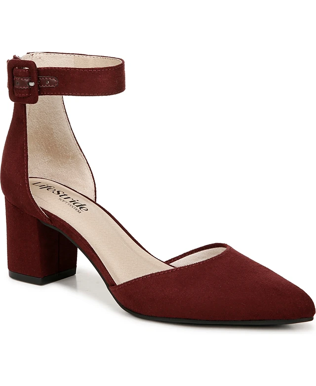 D Orsay Burgundy Pumps Macys Paris Texas 105mm Lidia Ankle-strap