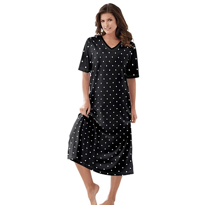 Dreams & Co. Women's Long Print Sleepshirt