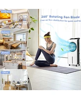 Evaporative Air Cooler 3-in-1 Portable Swamp Cooling Fan w/ 12H Timer Remote