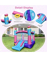 Inflatable Bounce House 3-in-1 Princess Theme Inflatable Castle w/ 480W Blower