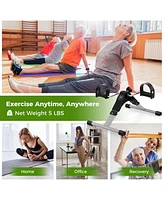Under Desk Exercise Bike Pedal Exerciser with Lcd Display for Legs & Arms Workout Pink