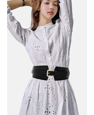 Women's Wide Waist Buckle Belt Victoria Hyde Helena