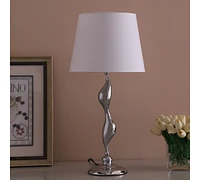 24-Inch Art Deco Silhouette Silver Table Lamp