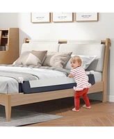 Slickblue Kids Bed Rail Guard with Adjustable Strap and Fold-Down Design for Easy Access