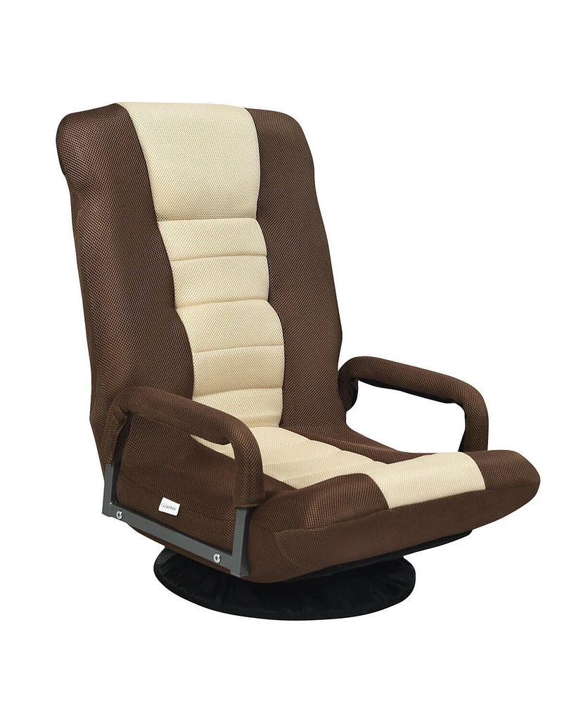 360-Degree Swivel Gaming Floor Chair with Foldable Adjustable