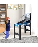 Slickblue 6-In-1 Combo Game Table with Basketball Billiards Ping Pong Hockey Shuffleboard