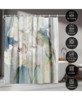 71x74 Floral Shower Curtain - Blissful Peony by Pi Creative Art