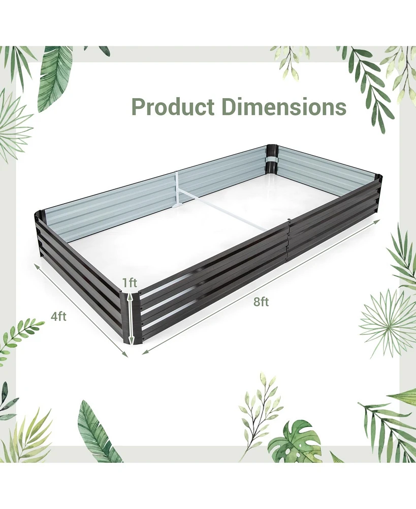 Large Outdoor Metal Planter Box for Vegetable Fruit Herb Flower