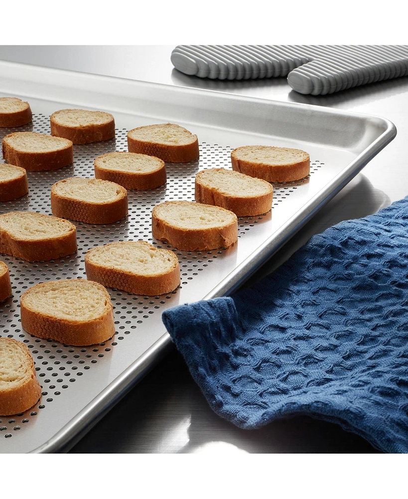 Gridmann 18" x 26" Commercial Grade Aluminum Perforated Baking Sheet Pan, Full Size Baking Tray