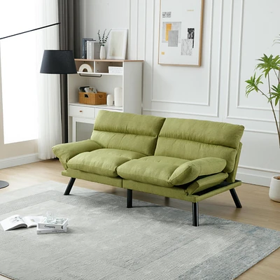 Velvet Sofa, Accent Sofa Loveseat Sofa With Metal Feet