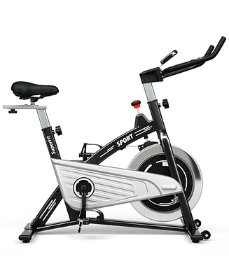 Indoor Exercise Bike with Heart Rate Sensors and Digital Monitor for Home Workouts