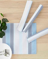 Izod Breakers Stripe Water-Resistant Indoor and Outdoor Placemats, Set of 4, 13" x 19"