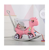 4-in-1 Rocking Horse Balance Bike, Ride-On, Rocking, and Balance Board