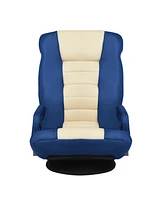 360-Degree Swivel Gaming Floor Chair with Foldable Adjustable