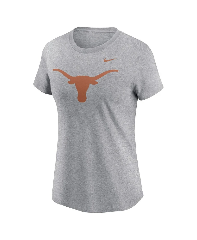 Nike Women's Heather Gray Texas Longhorns Primetime Evergreen Logo T-Shirt