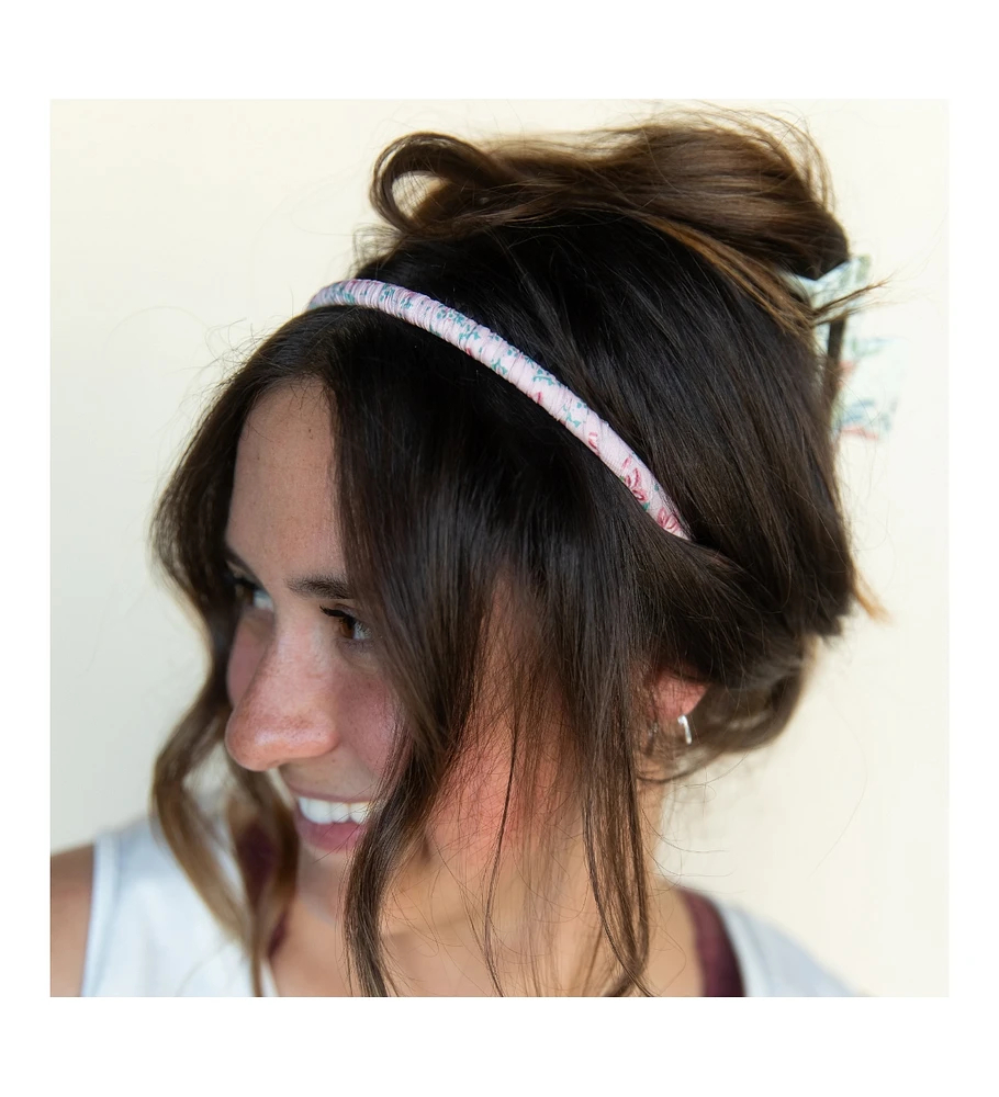 Women s Thin Floral Headband - Pink
