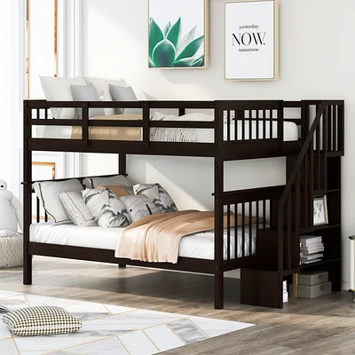 Full-Over-Full Bunk Bed with Storage