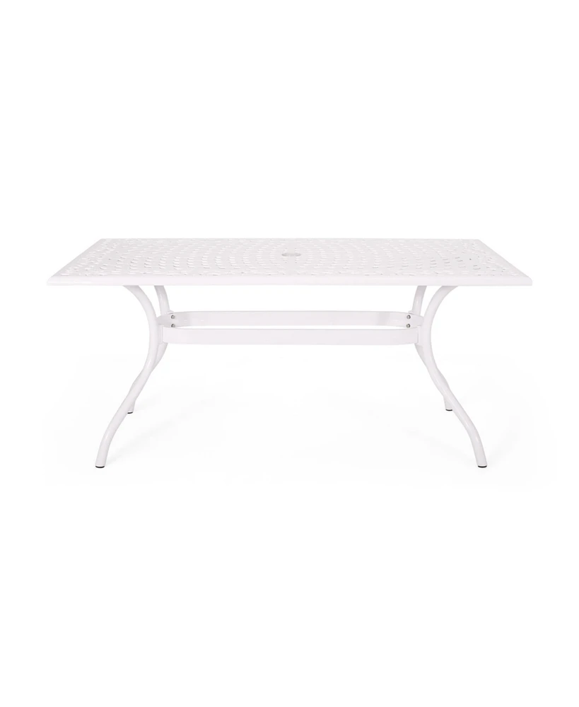 Elegant Lattice Design Cast Aluminum Outdoor Dining Table