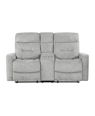 Homelegance White Label Borneo 71" Double Reclining Love Seat with Center Console