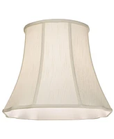 Set of 2 Creme Medium Cut Corner Lamp Shades 10" Top x 16" Bottom x 14" High (Spider) Replacement with Harp and Finial - Springcrest