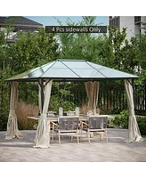 Universal Outdoor 10' x 12' Gazebo Replacement Sidewall Canopy Curtain (Curtains Only)