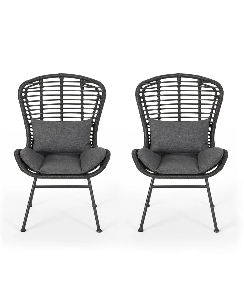 Streamdale Furniture Modern Rattan Chair With Water-Resistant Cushions