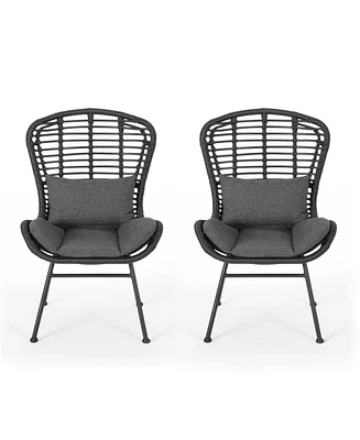 Streamdale Furniture Modern Rattan Chair With Water-Resistant Cushions