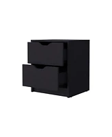 Fm Furniture Dillon 2 Drawers Nightstand, Bedside Table with Storage