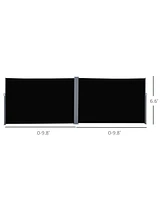 Double-Sided Retractable Patio Screen Awning for Privacy and Elegance