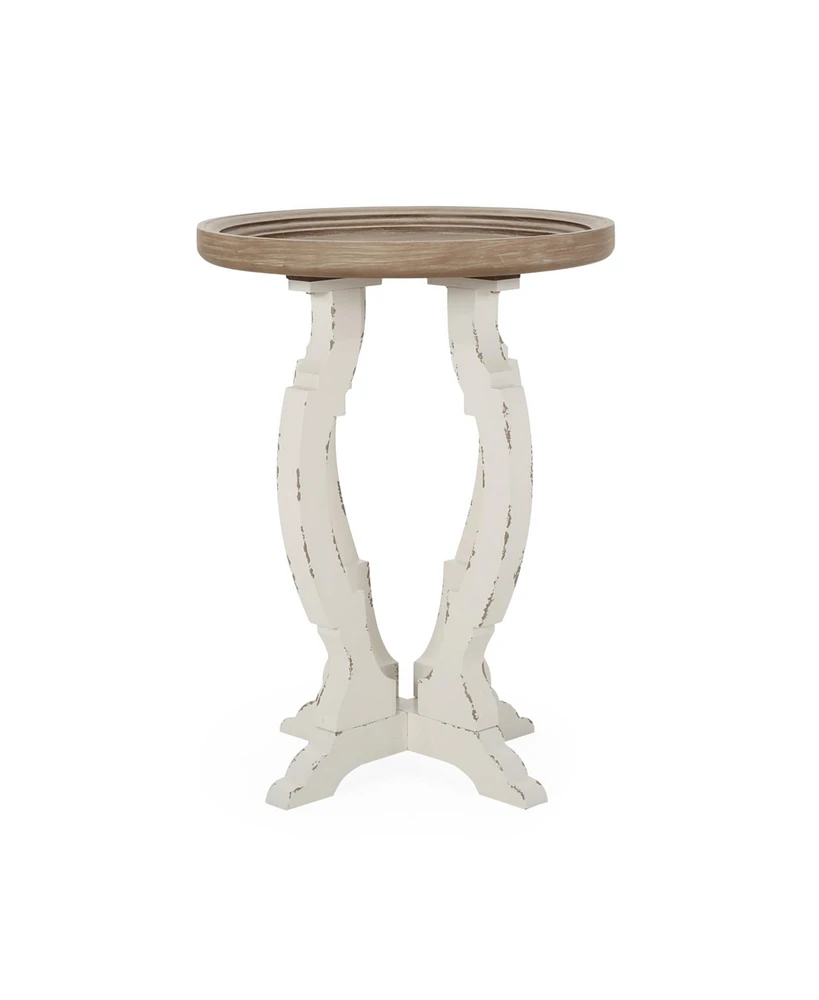 Enchanting French Country Accent Table with Hourglass Base