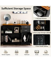 Buffet Sideboard Kitchen Cupboard Storage Cabinet with 2 Drawers & 3 Doors