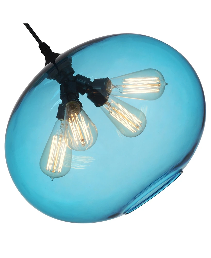 Cwi Lighting Glass 4 Light Down Pendant