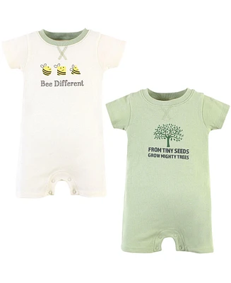 Touched by Nature Baby Boys Unisex 2 Pack of Organic Rompers