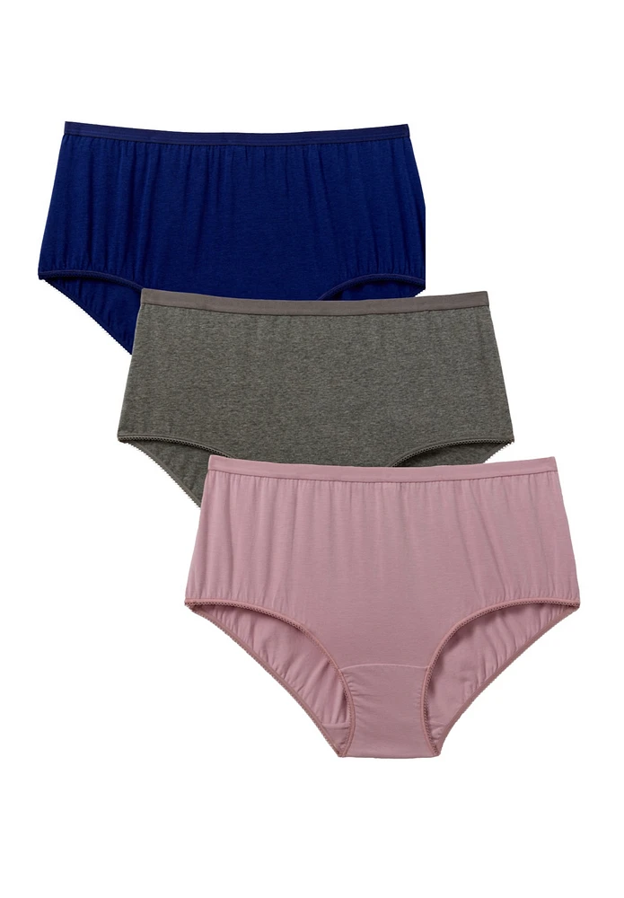 Comfort Choice Women's Plus 3-Pack Odor Control Brief