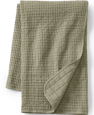 Lands' End Waffle Weave Throw Blanket