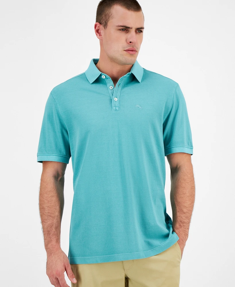 Tommy Bahama Men's Solid Cotton Short-Sleeve Lookout Polo Shirt