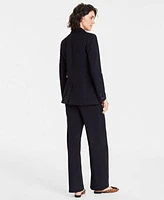 On 34th Womens Boyfriend Blazer Ribbed T Shirt Wide Leg Trousers Created For Macys