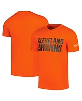 Nike Men's Orange Cleveland Browns Primetime Wordmark Essential T-Shirt