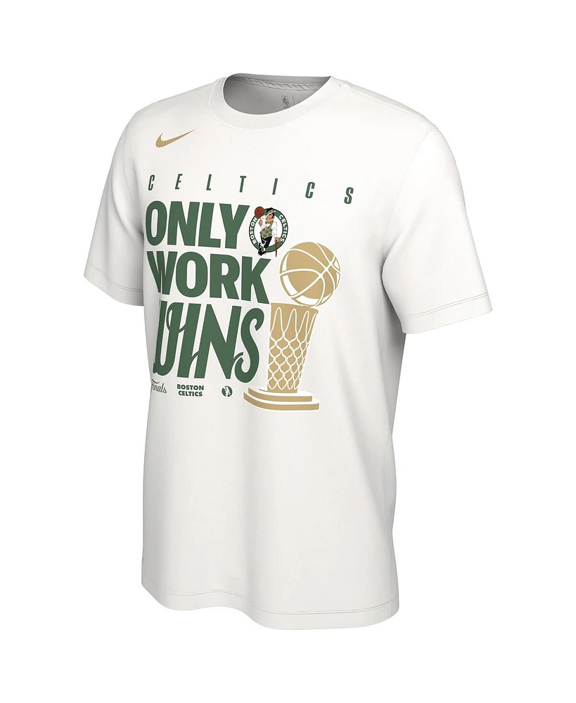 Nike Men's White Boston Celtics 2024 Nba Finals Champions Celebration Parade T-Shirt