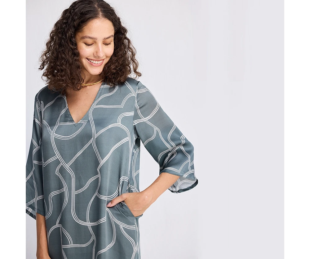 Reistor Women's Maxi Dress with Side Slits Mosaic