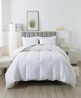 Royal Velvet Light Weight White Goose Nano Down and Feather Blend Comforter, Queen