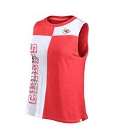 Fanatics Women's Red/White Kansas City Chiefs Script Colorblock Tank Top