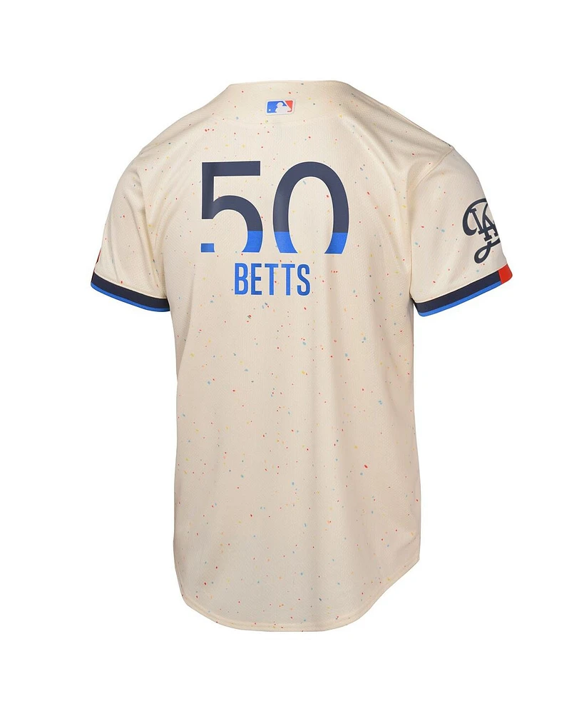 Nike Big Boys and Girls Mookie Betts Cream Los Angeles Dodgers 2024 City Connect Limited Player Jersey