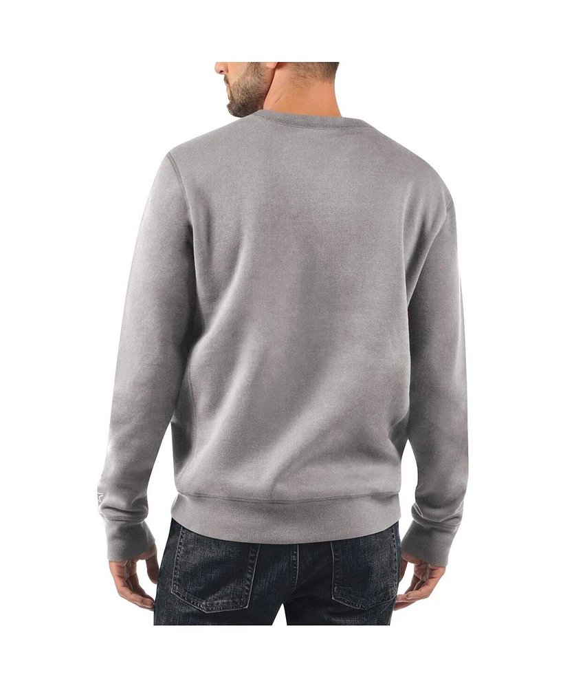 Starter Men's Heather Gray New York Giants 1925 Collection Long Sleeve Pullover Sweatshirt