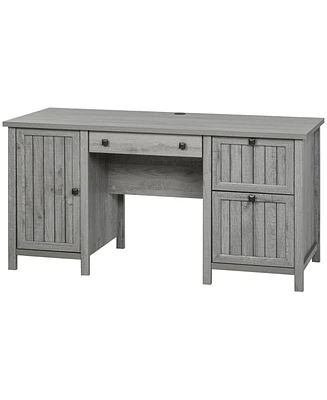 Homcom Vintage Executive Desk, Home Office Station, Student Table with Cabinet